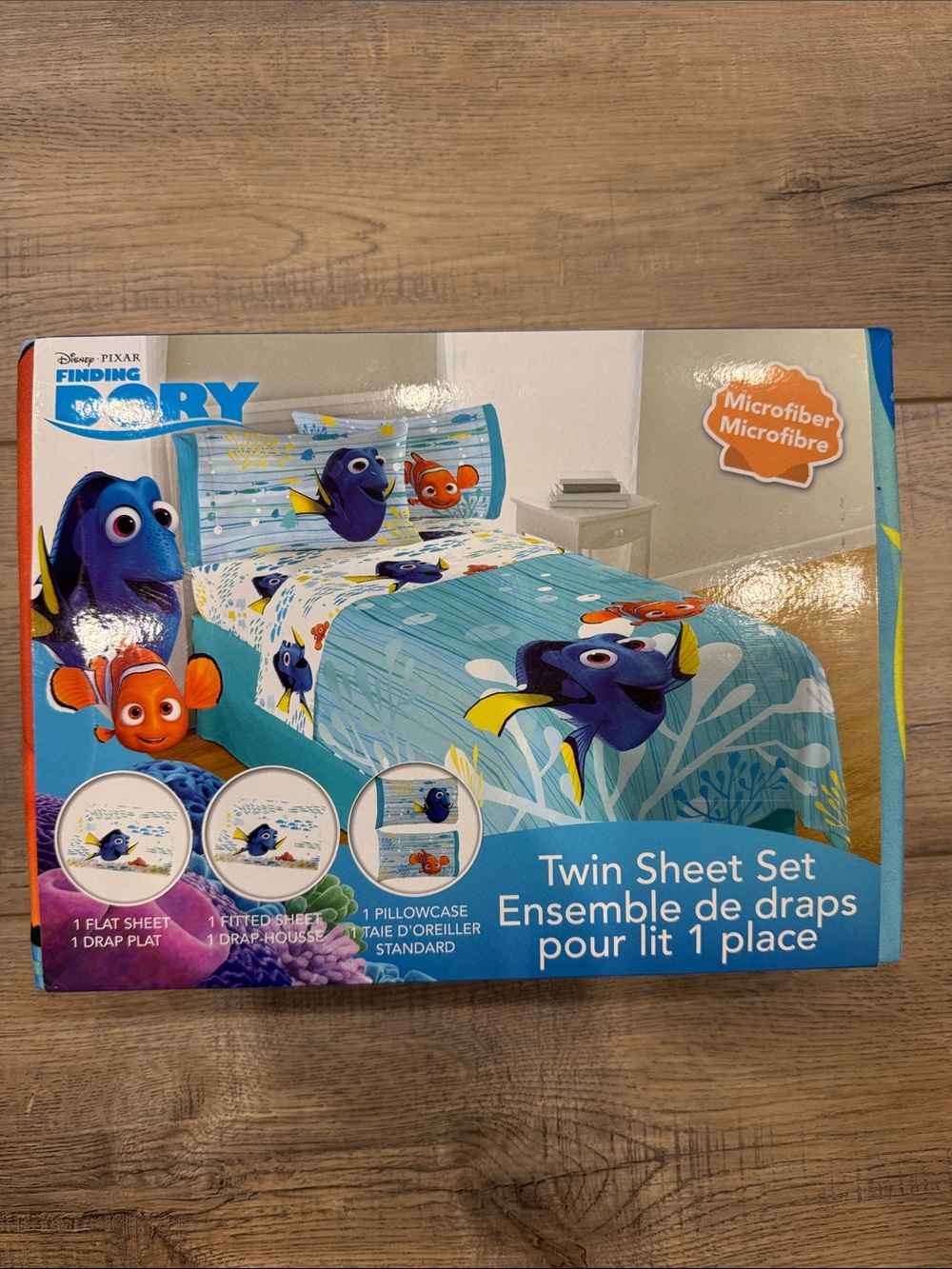 NWT Disney Pixar Finding Dory Twin Sheet Set - Beddings Bedsheet Microfiber